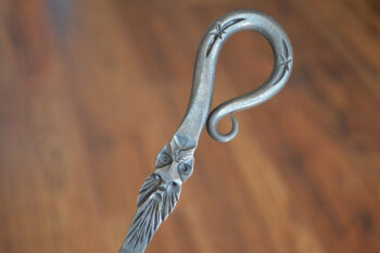 Wizard Sculpted Fire Poker Hand Forged Blacksmith Made Reforged Ironworks