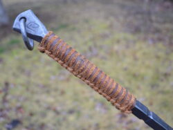 Deluxe Fire Poker with Leather Handle